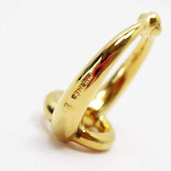 HERMES Scarf ring gold metal - Picture 6 of 6